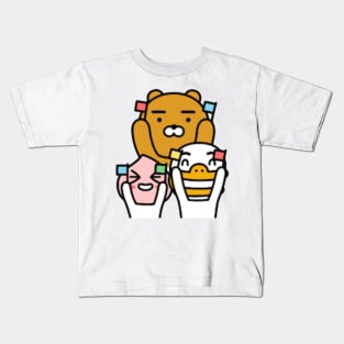 KakaoTalk Friends Tube, Apeach & Ryan Trio Kids T-Shirt